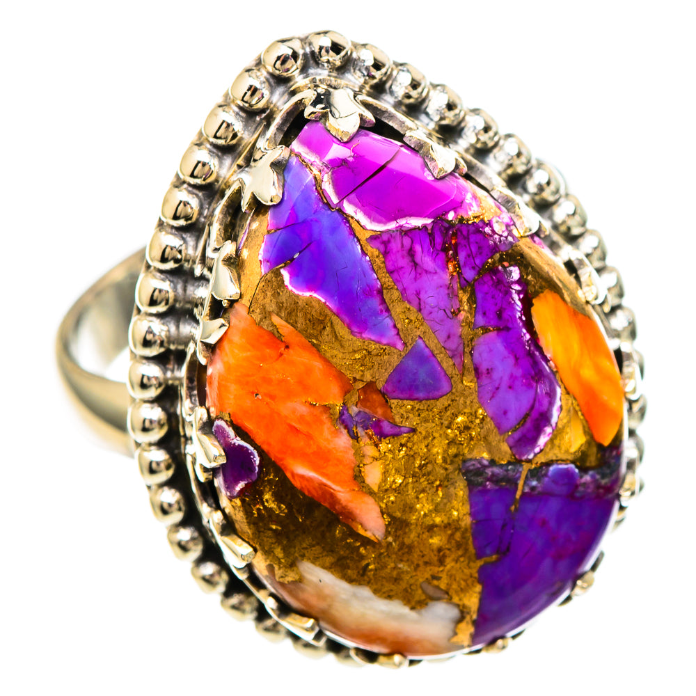 Spiny Oyster Turquoise Rings handcrafted by Ana Silver Co - RING100104