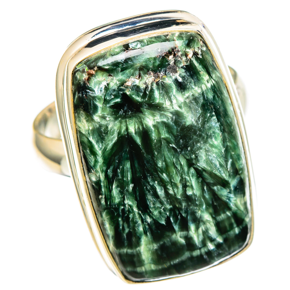 Seraphinite Rings handcrafted by Ana Silver Co - RING100119 - Photo 2