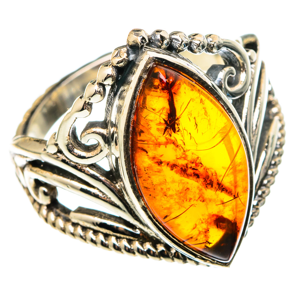Baltic Amber Rings handcrafted by Ana Silver Co - RING100286