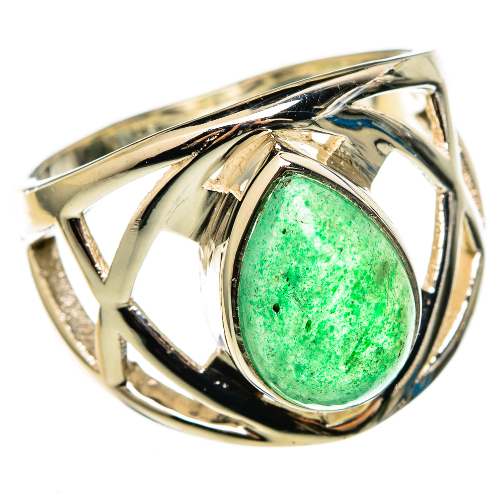 Green Aventurine Rings handcrafted by Ana Silver Co - RING100299