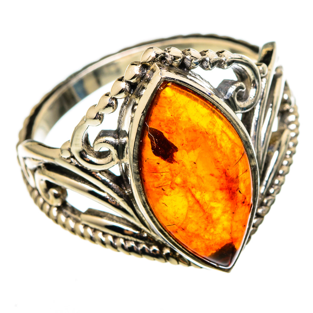 Baltic Amber Rings handcrafted by Ana Silver Co - RING100317