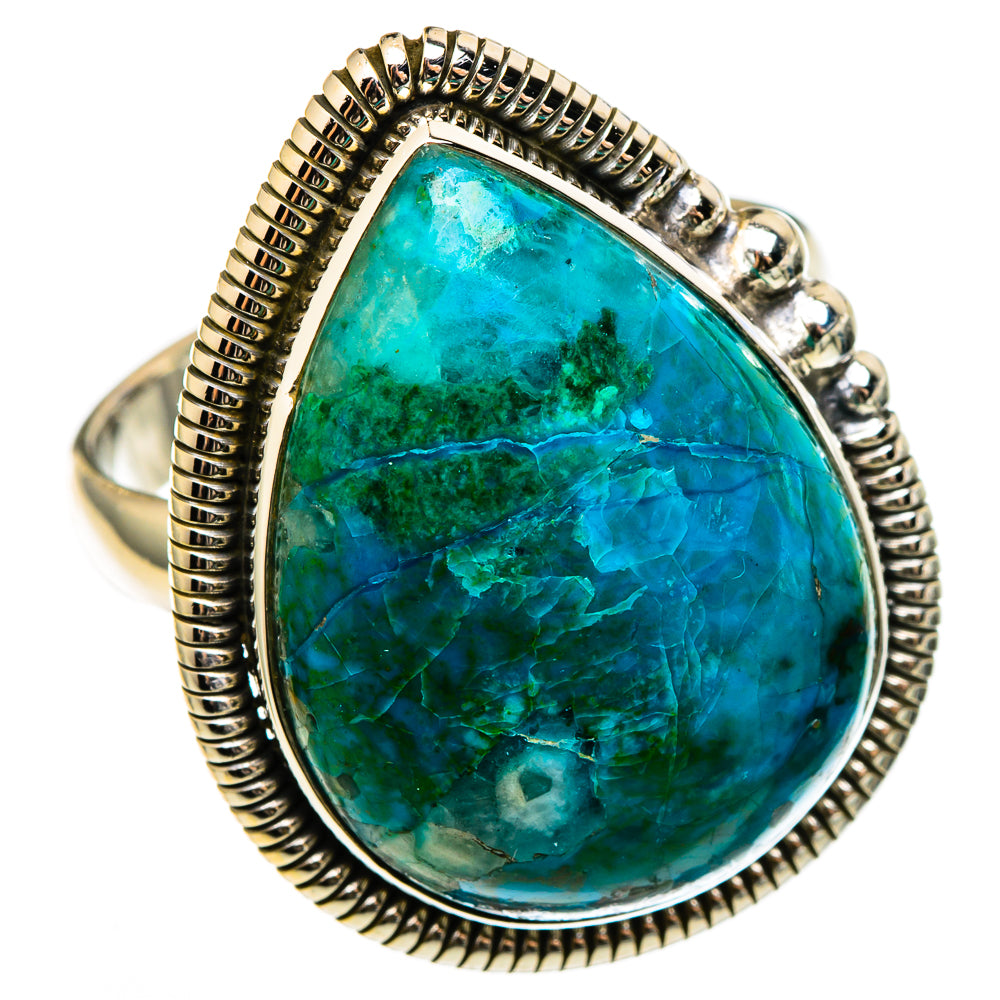 Chrysocolla Rings handcrafted by Ana Silver Co - RING100394