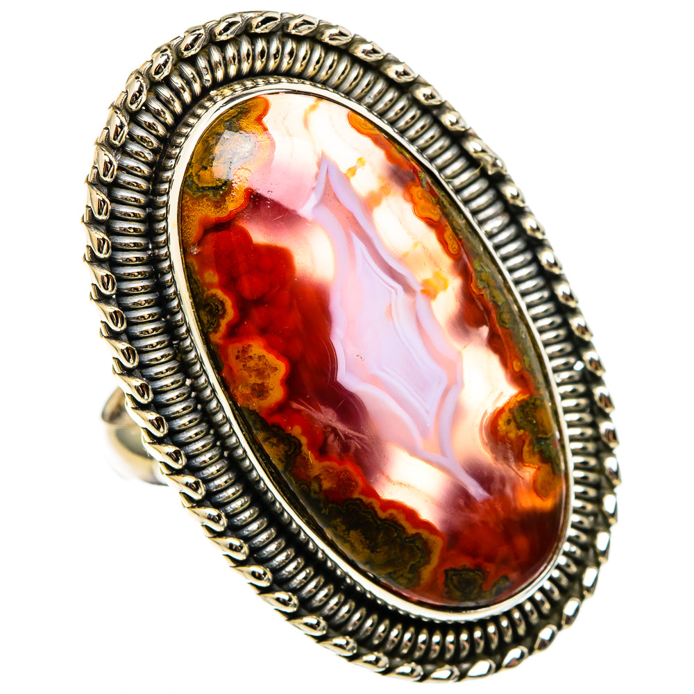 Moroccan Agate Rings handcrafted by Ana Silver Co - RING100427