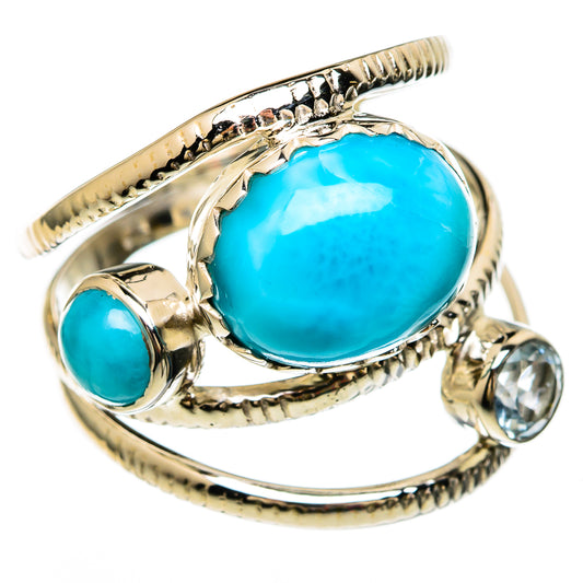 Larimar Rings handcrafted by Ana Silver Co - RING100575