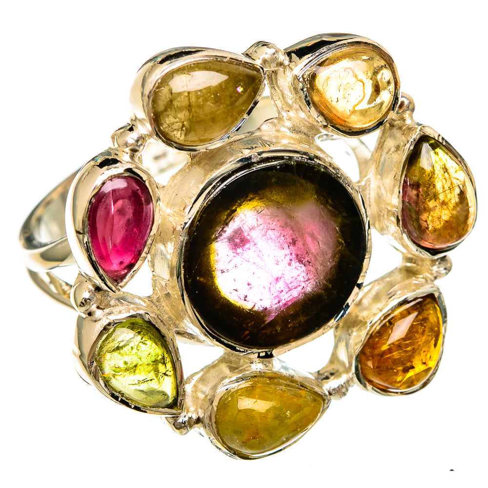 Watermelon Tourmaline Rings handcrafted by Ana Silver Co - RING100622