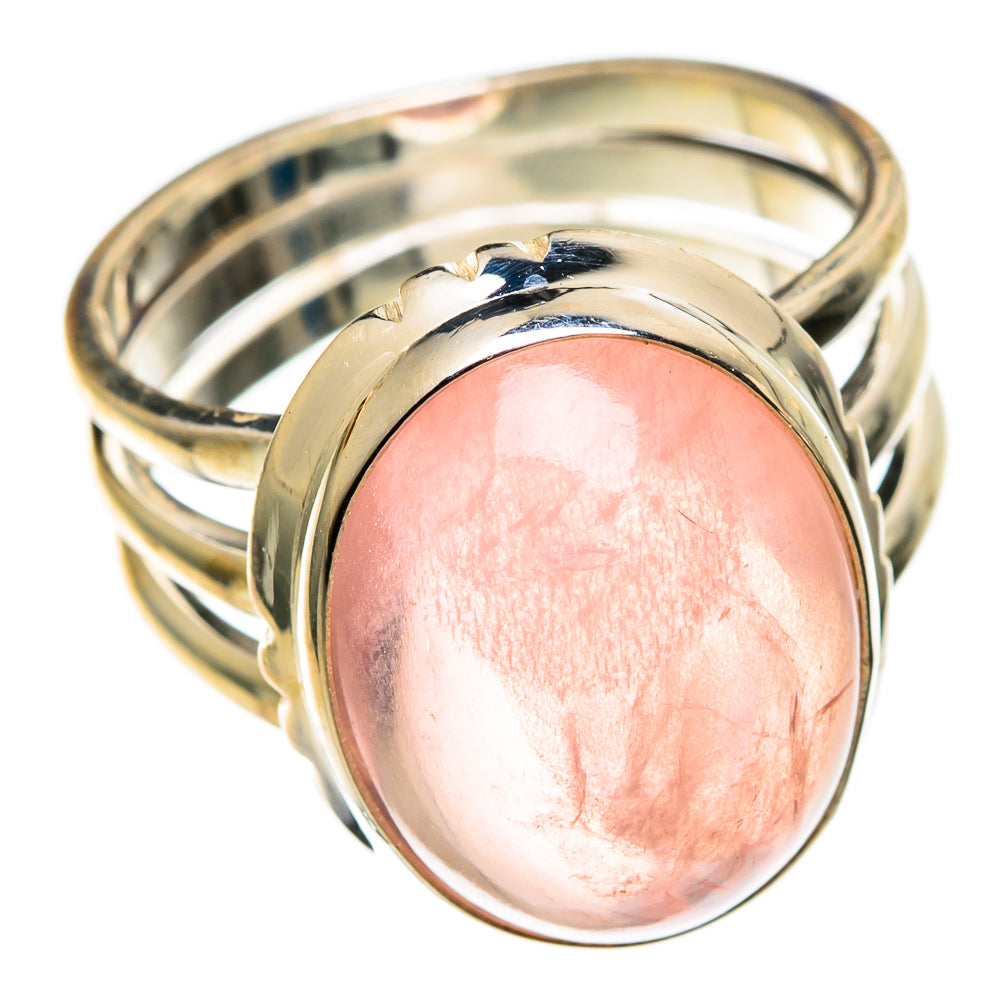 Rose Quartz Rings handcrafted by Ana Silver Co - RING100784