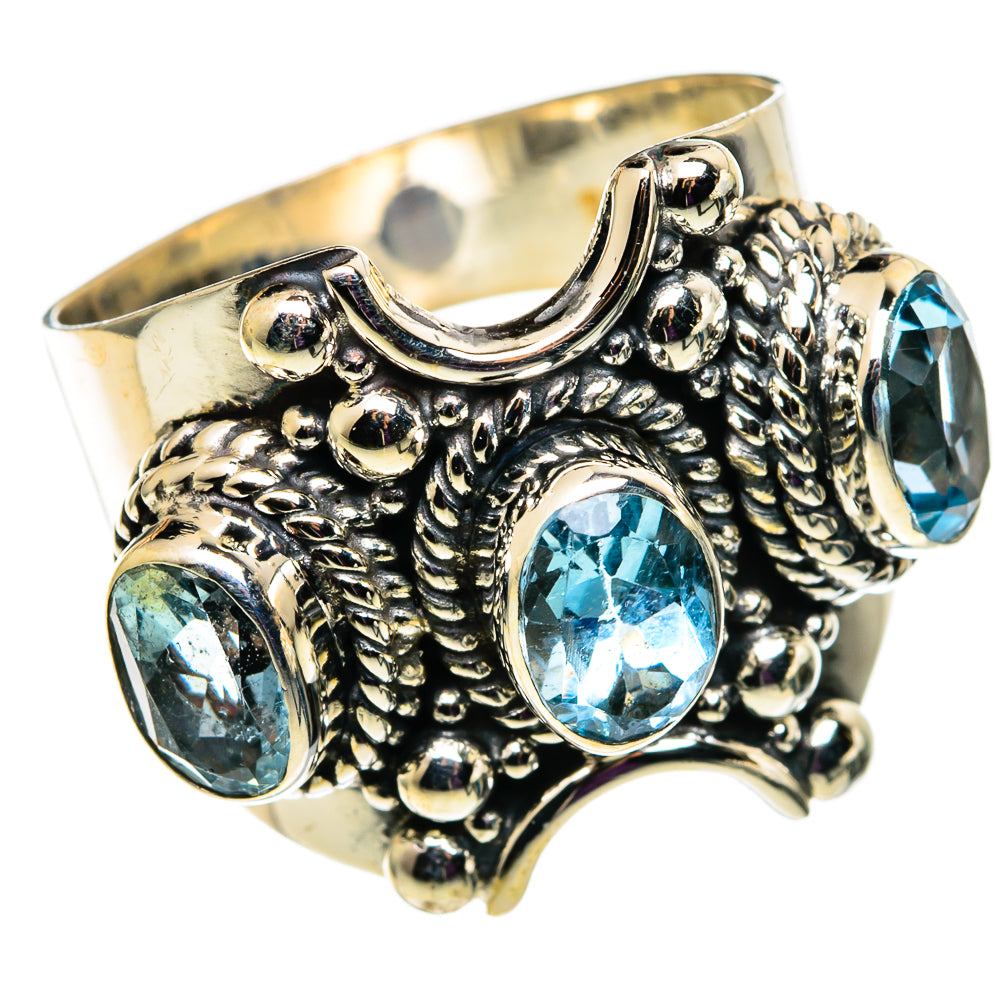 Blue Topaz Rings handcrafted by Ana Silver Co - RING100794