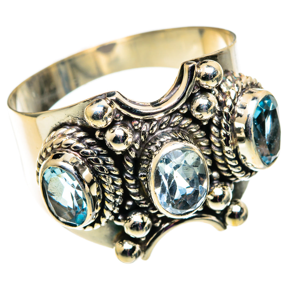 Blue Topaz Rings handcrafted by Ana Silver Co - RING100810 - Photo 2