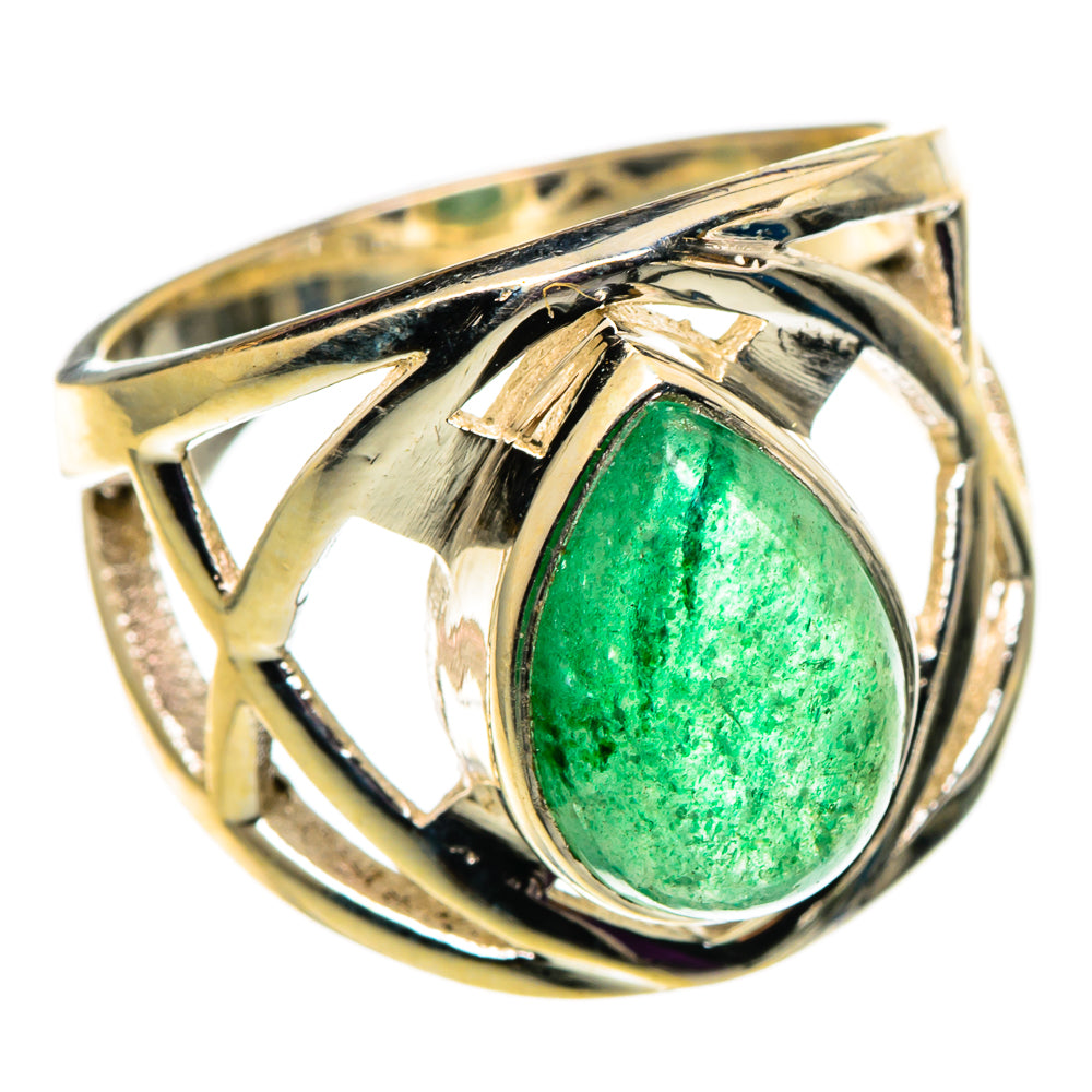 Green Aventurine Rings handcrafted by Ana Silver Co - RING100815