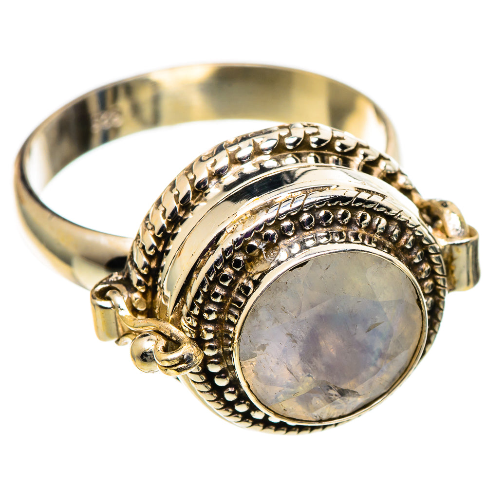 Rainbow Moonstone Rings handcrafted by Ana Silver Co - RING100827