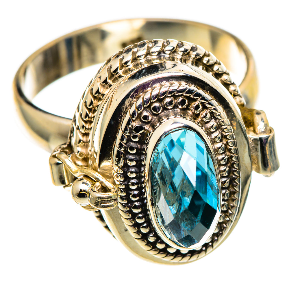 Swiss Blue Topaz Rings handcrafted by Ana Silver Co - RING100831