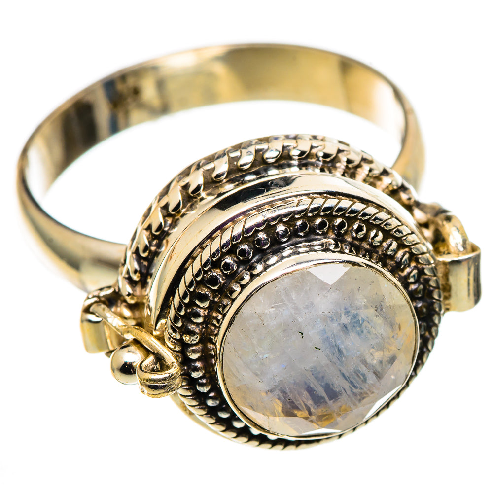 Rainbow Moonstone Rings handcrafted by Ana Silver Co - RING100844