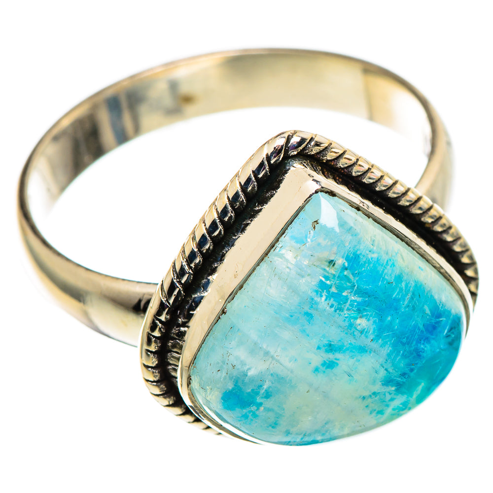 Rainbow Moonstone Rings handcrafted by Ana Silver Co - RING100849