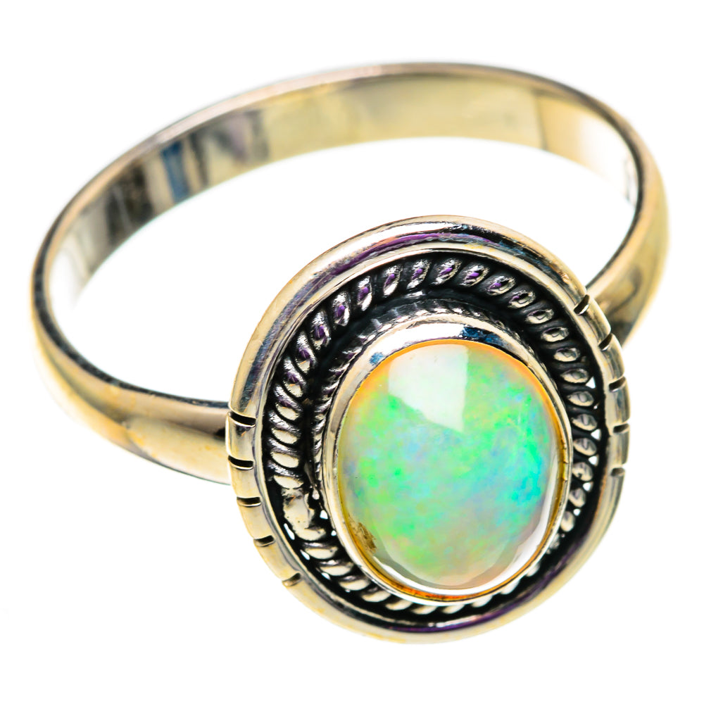 Ethiopian Opal Rings handcrafted by Ana Silver Co - RING100960 - Photo 2