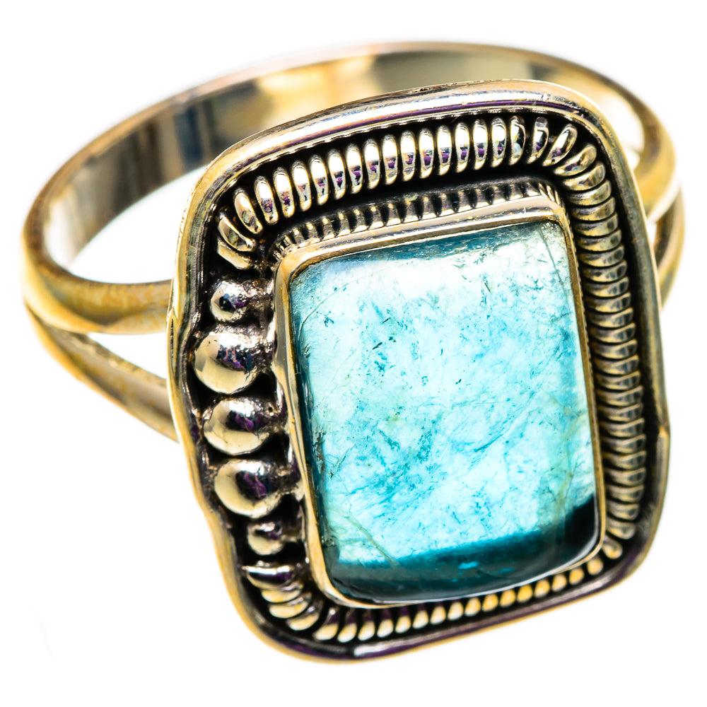 Blue Fluorite Rings handcrafted by Ana Silver Co - RING100994 - Photo 2