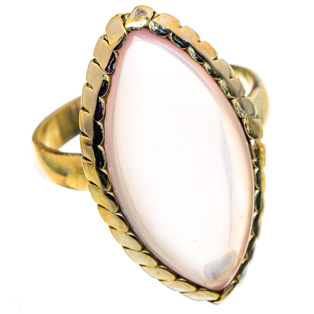 Rose Quartz Rings handcrafted by Ana Silver Co - RING101004