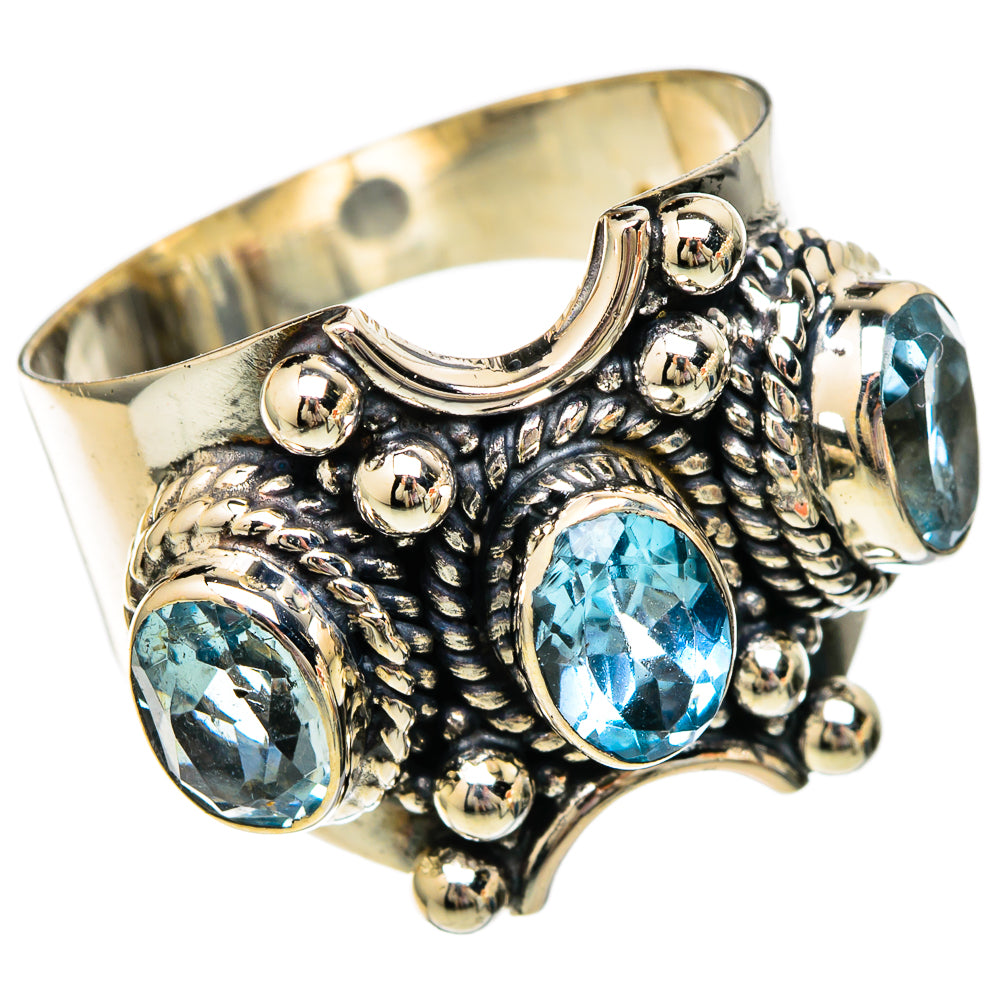 Blue Topaz Rings handcrafted by Ana Silver Co - RING101022 - Photo 2