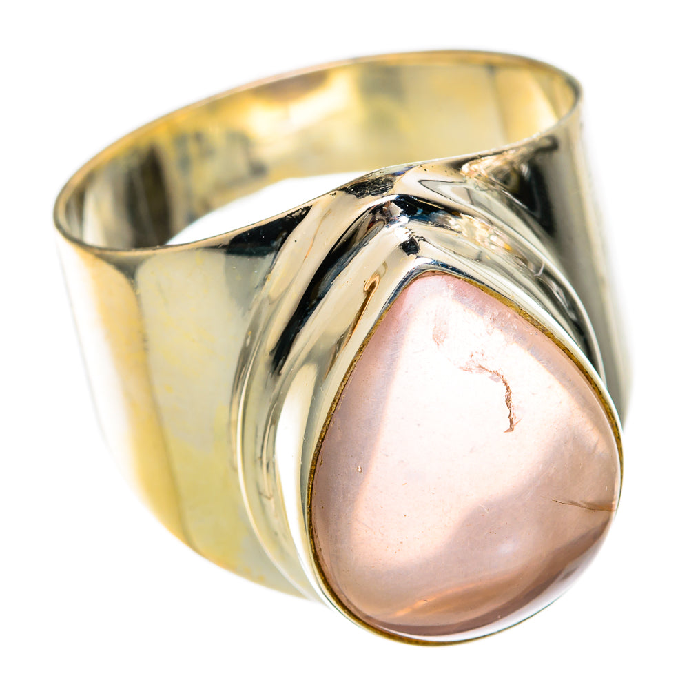 Rose Quartz Rings handcrafted by Ana Silver Co - RING101036