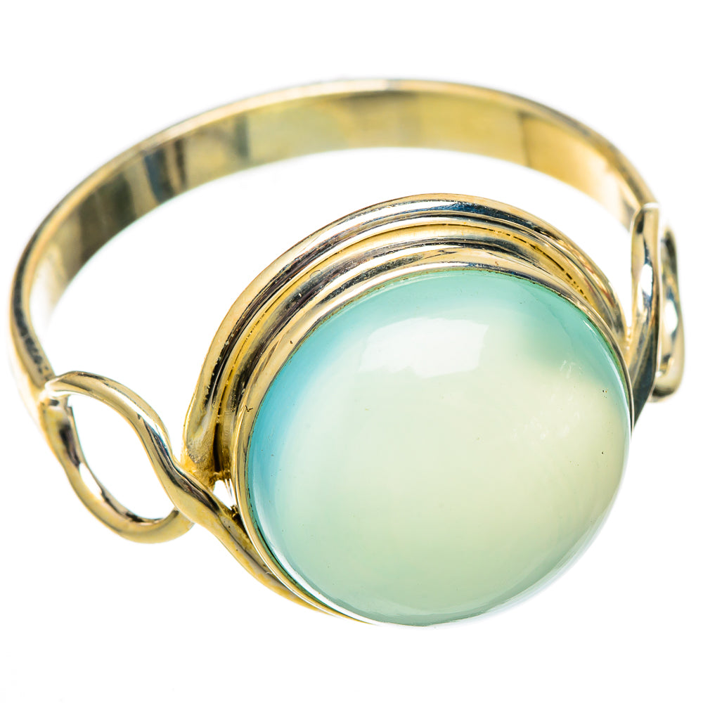 Aqua Chalcedony Rings handcrafted by Ana Silver Co - RING101053