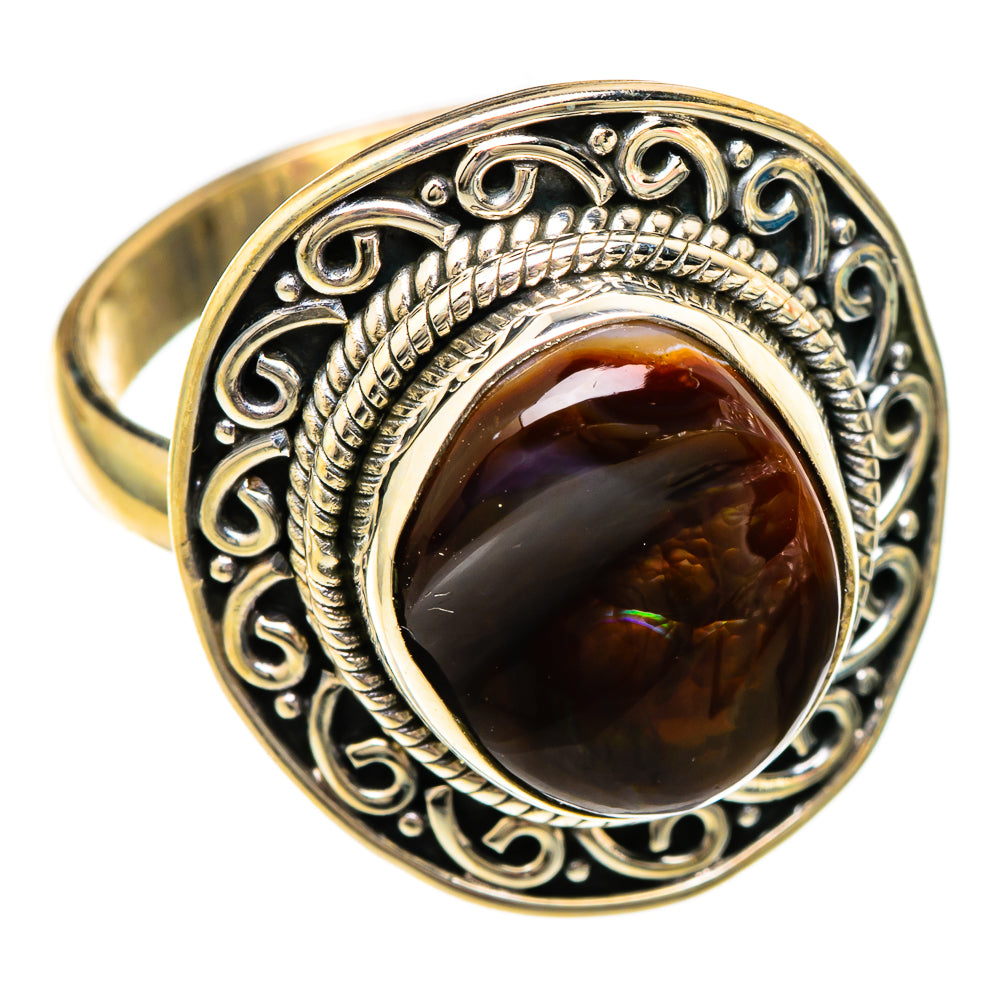 Mexican Fire Agate Rings handcrafted by Ana Silver Co - RING101115 - Photo 2