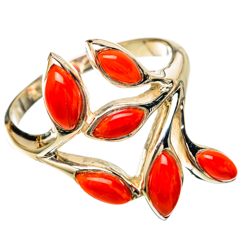 Mediterranean Red Coral Rings handcrafted by Ana Silver Co - RING101120 - Photo 2