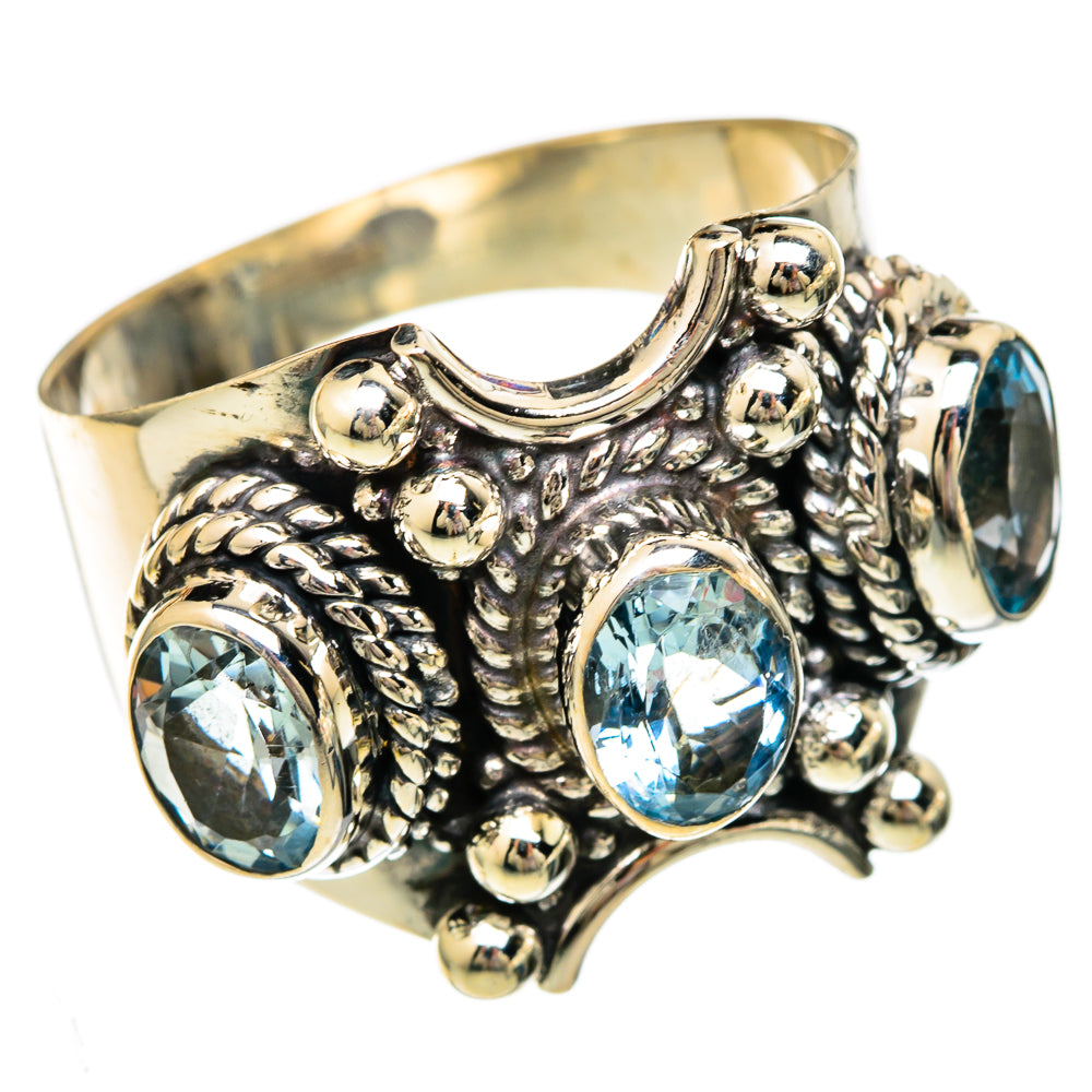 Blue Topaz Rings handcrafted by Ana Silver Co - RING101128 - Photo 2