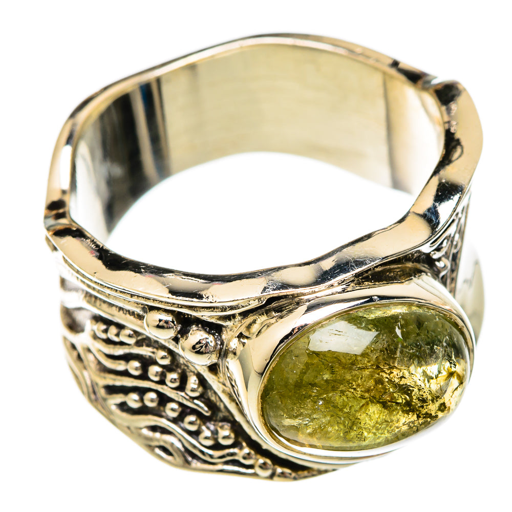 Green Tourmaline Rings handcrafted by Ana Silver Co - RING101148 - Photo 2