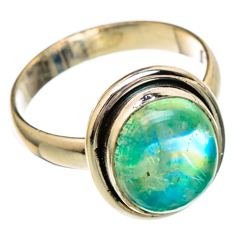 Green Moonstone Rings handcrafted by Ana Silver Co - RING101149