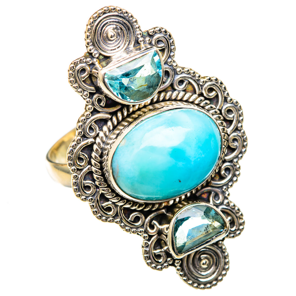 Larimar Rings handcrafted by Ana Silver Co - RING101277