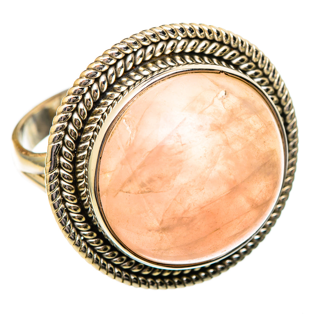 Rose Quartz Rings handcrafted by Ana Silver Co - RING101310