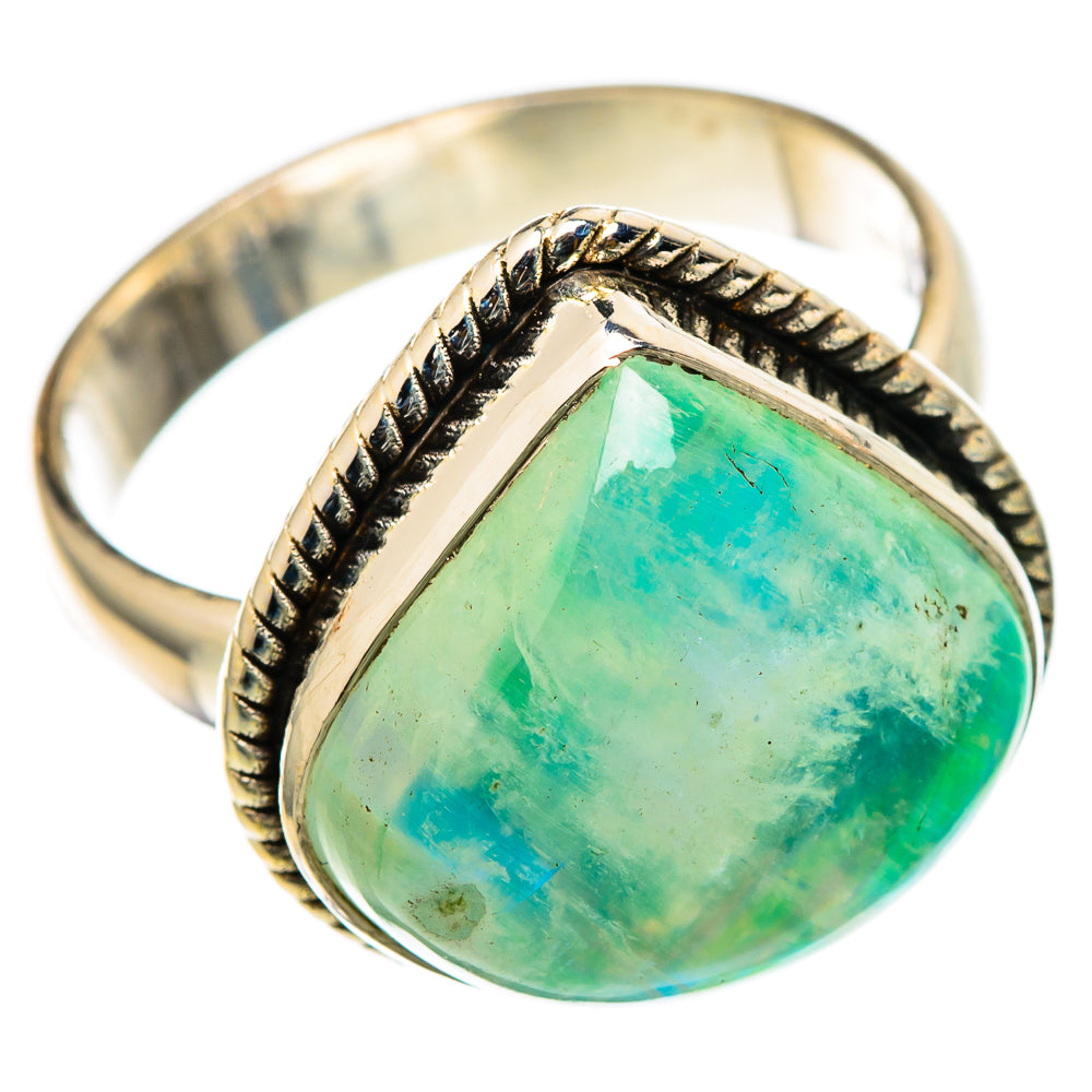 Green Moonstone Rings handcrafted by Ana Silver Co - RING101335