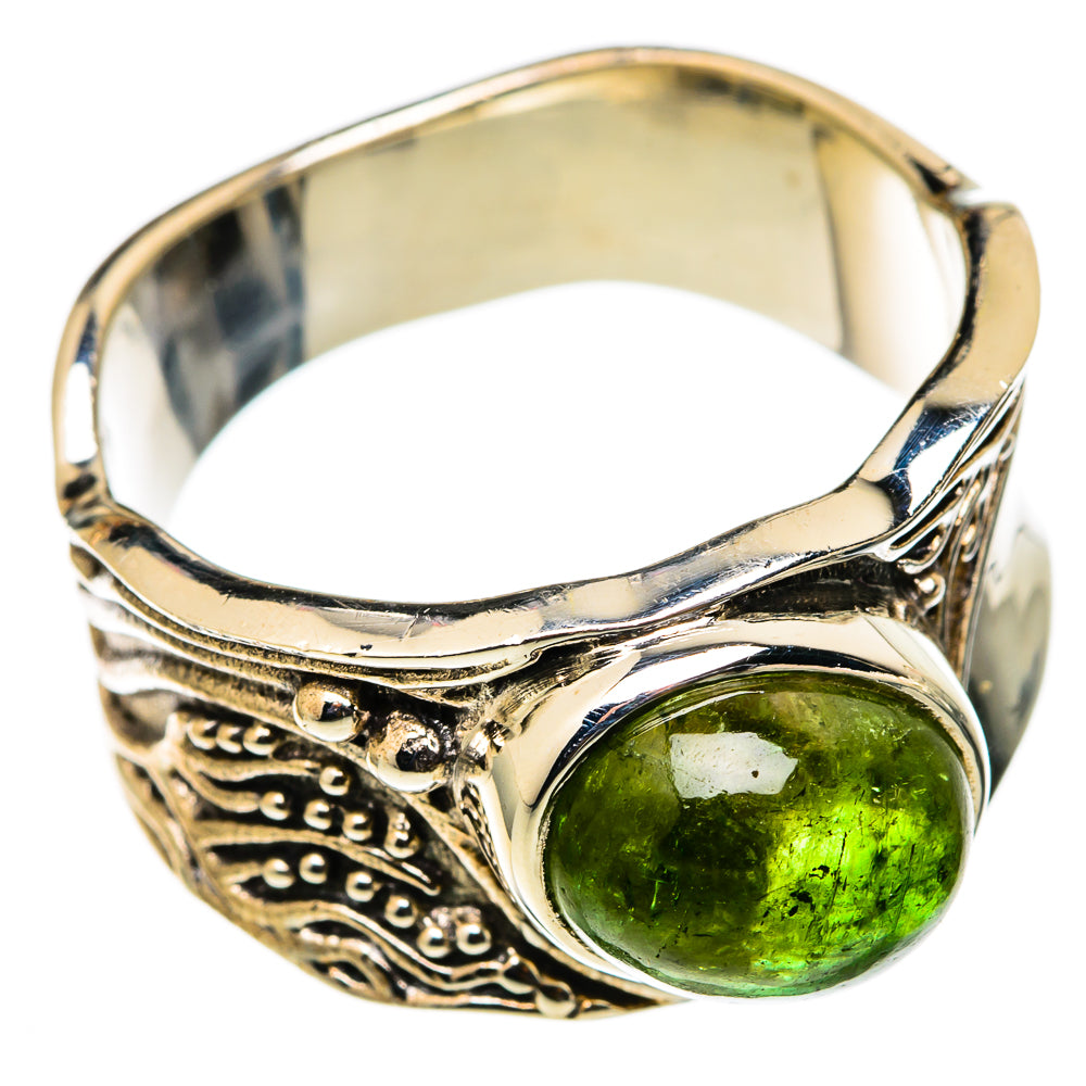 Green Tourmaline Rings handcrafted by Ana Silver Co - RING101336 - Photo 2