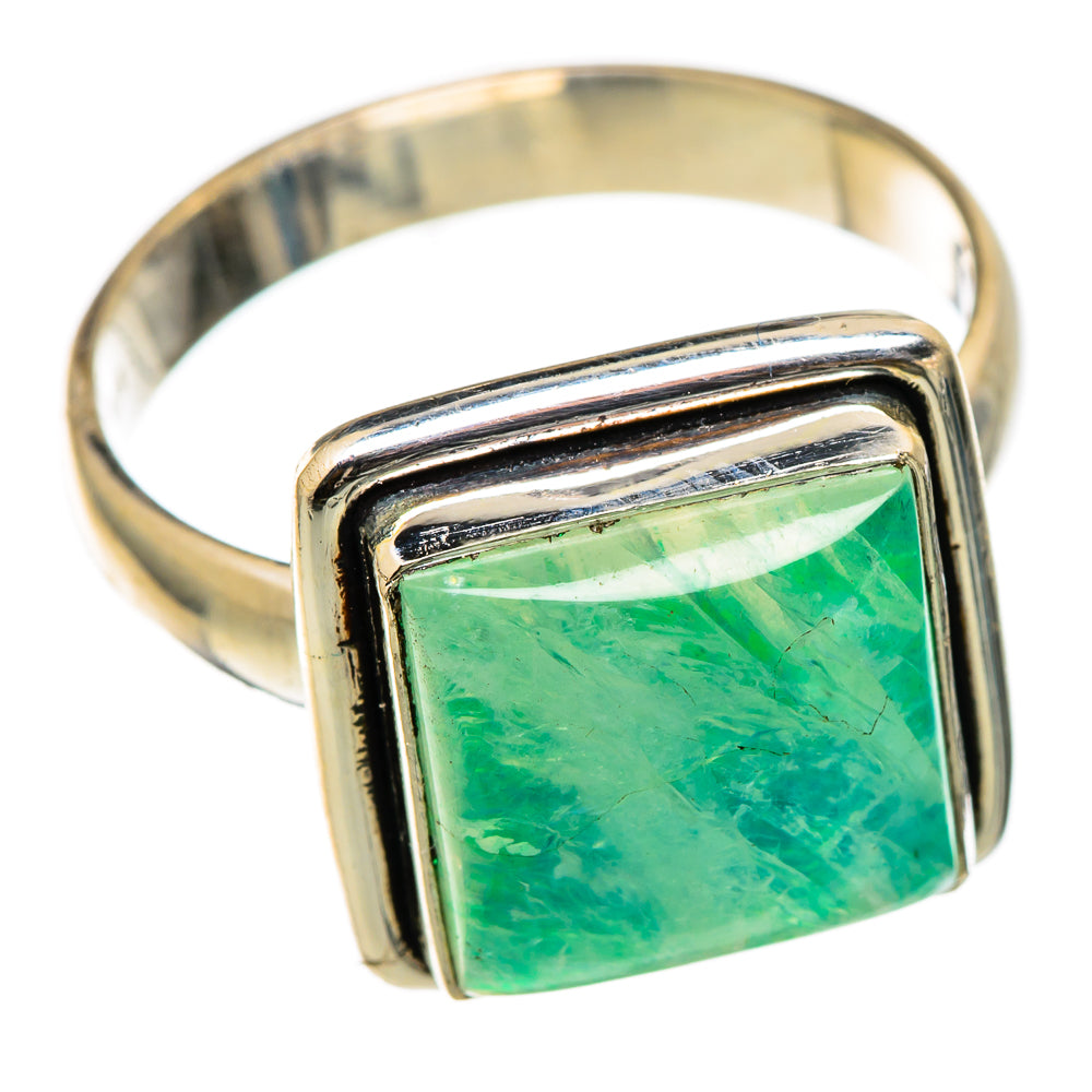 Green Moonstone Rings handcrafted by Ana Silver Co - RING101381