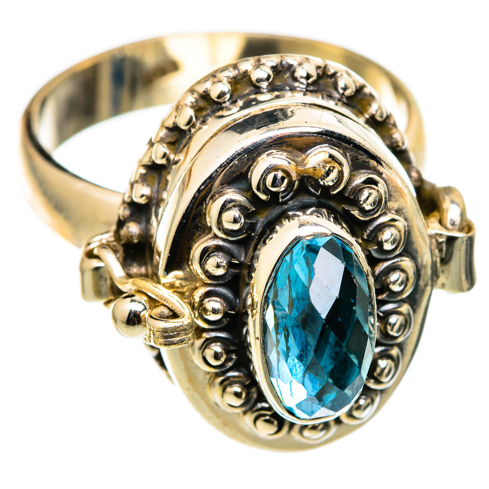 Blue Topaz Rings handcrafted by Ana Silver Co - RING101399