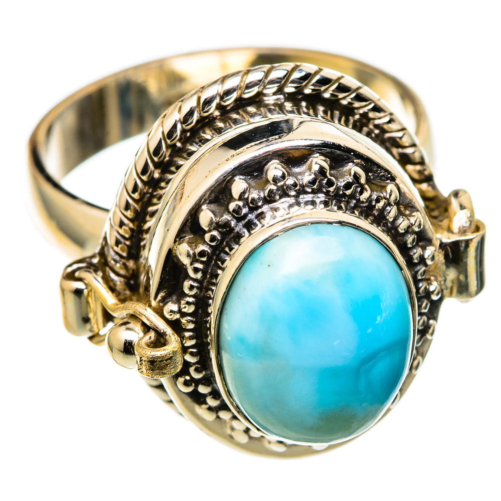 Larimar Rings handcrafted by Ana Silver Co - RING101400