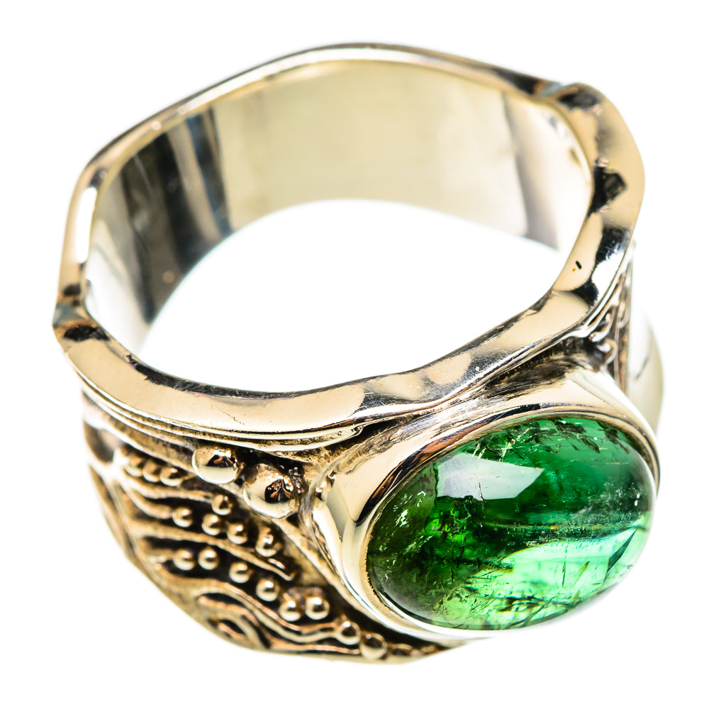 Green Tourmaline Rings handcrafted by Ana Silver Co - RING101423