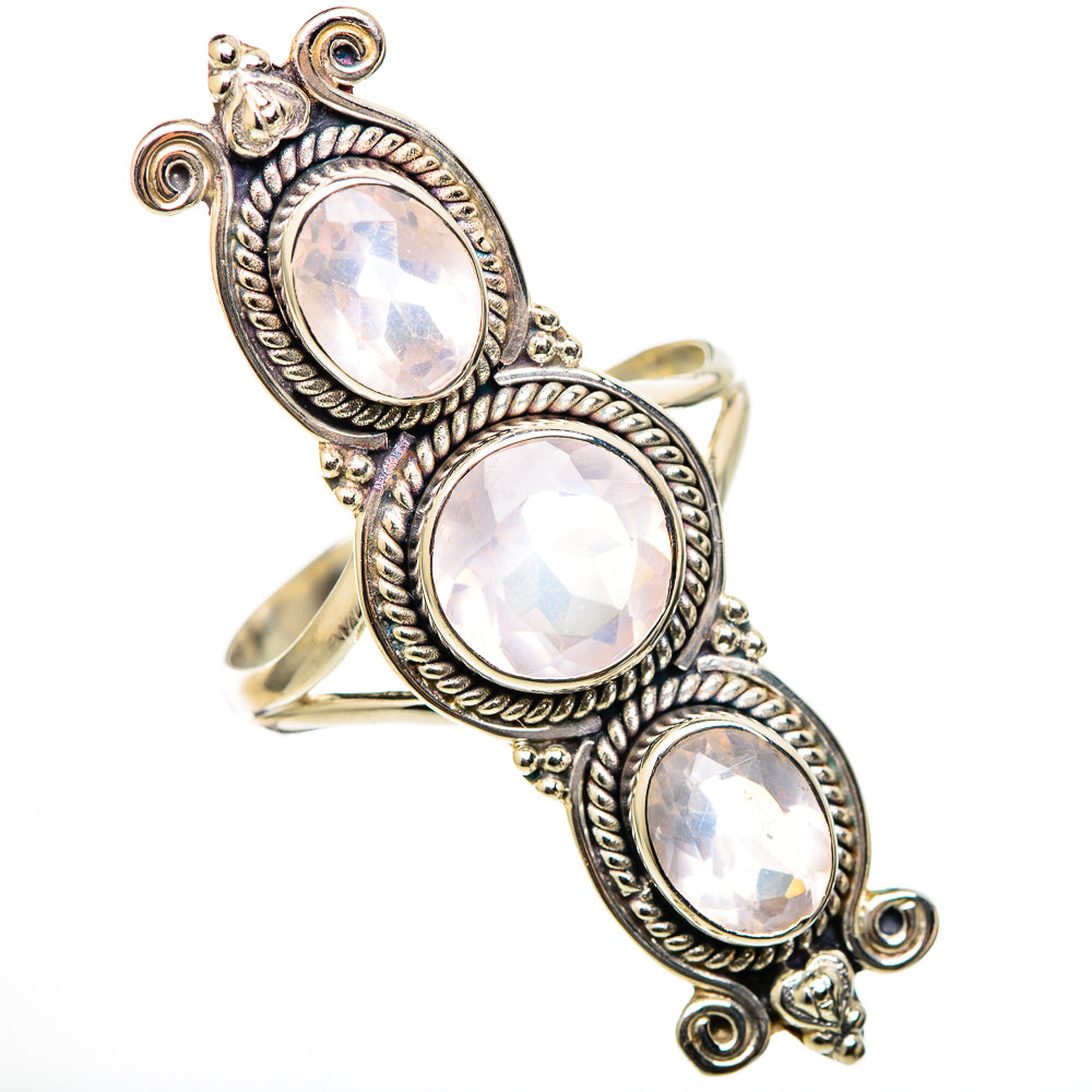 Rose Quartz Rings handcrafted by Ana Silver Co - RING101538 - Photo 2