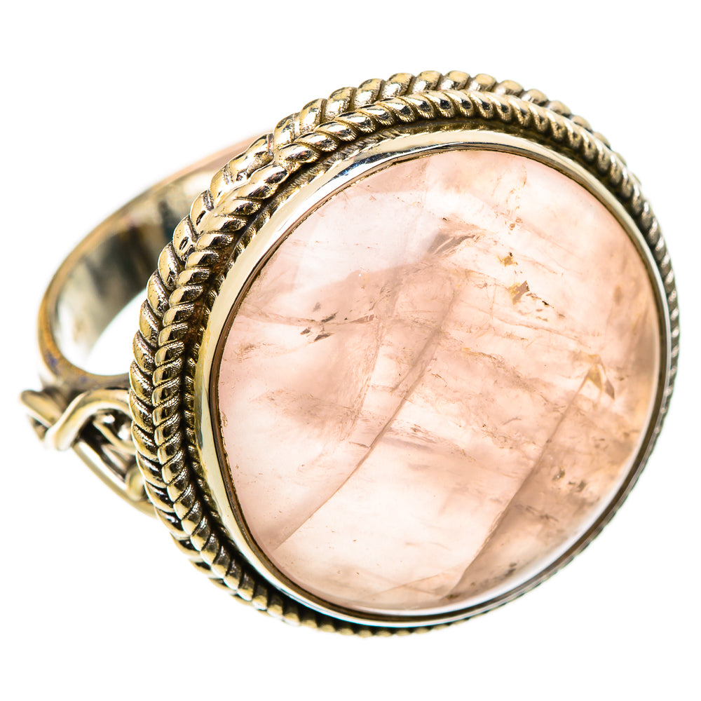 Rose Quartz Rings handcrafted by Ana Silver Co - RING101622