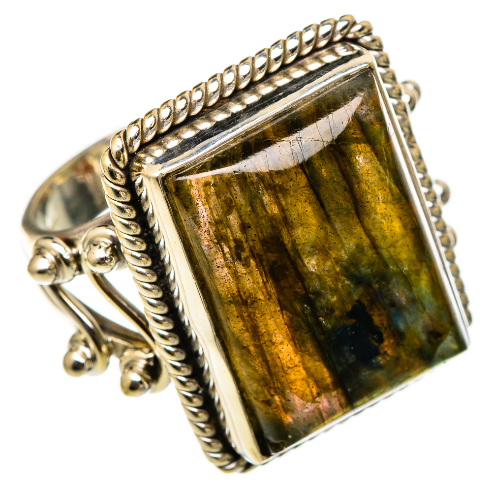 Labradorite Rings handcrafted by Ana Silver Co - RING101680 - Photo 2