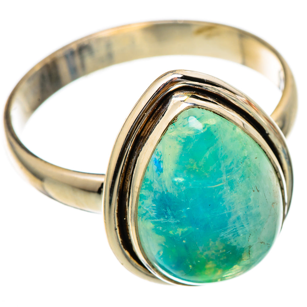 Green Moonstone Rings handcrafted by Ana Silver Co - RING101728 - Photo 2