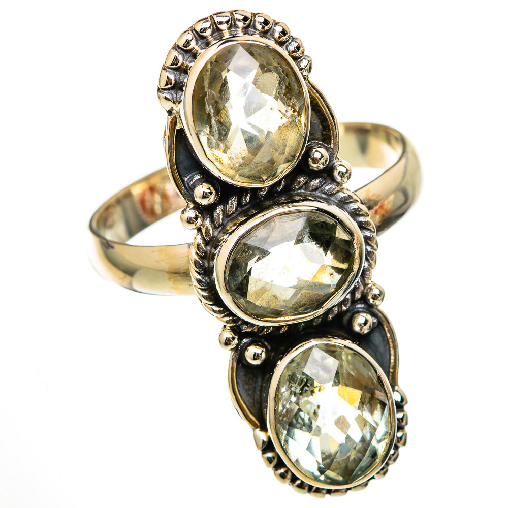 Green Amethyst Rings handcrafted by Ana Silver Co - RING101760