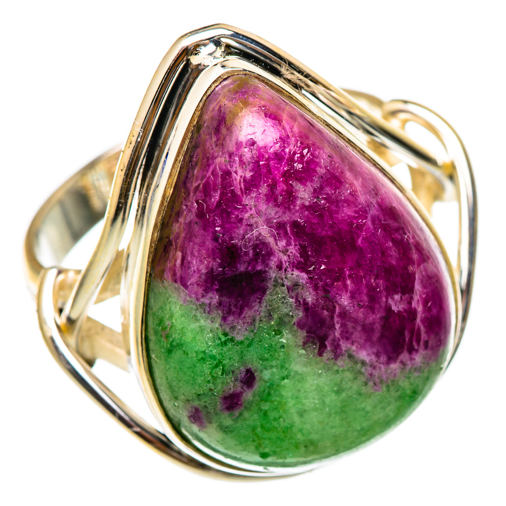 Ruby Zoisite Rings handcrafted by Ana Silver Co - RING101837 - Photo 2