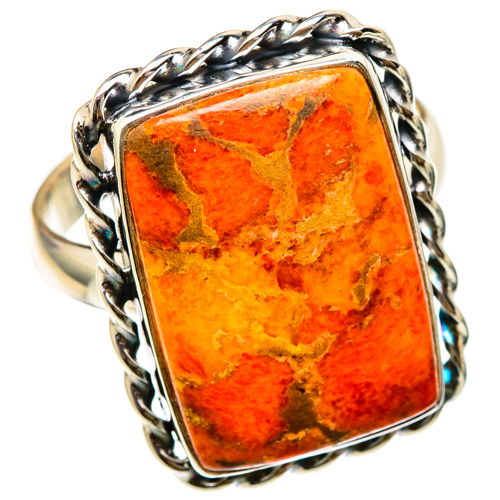 Sponge Coral Rings handcrafted by Ana Silver Co - RING101886 - Photo 2