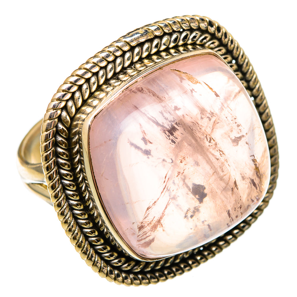 Rose Quartz Rings handcrafted by Ana Silver Co - RING101888