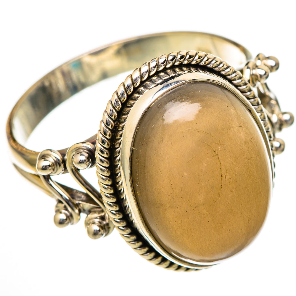 Chocolate Moonstone Rings handcrafted by Ana Silver Co - RING102042 - Photo 2