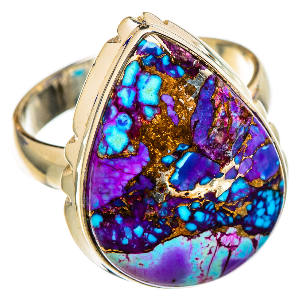 Spiny Oyster Turquoise Rings handcrafted by Ana Silver Co - RING102082