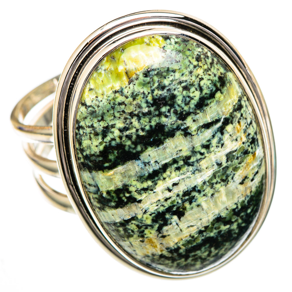 Lizard Jasper Rings handcrafted by Ana Silver Co - RING102110 - Photo 2