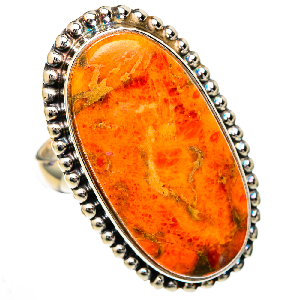 Sponge Coral Rings handcrafted by Ana Silver Co - RING102155 - Photo 2