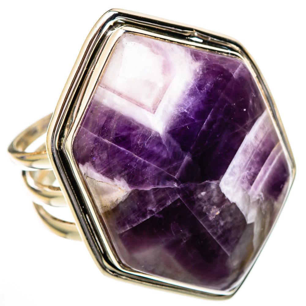 Chevron Amethyst Rings handcrafted by Ana Silver Co - RING102164