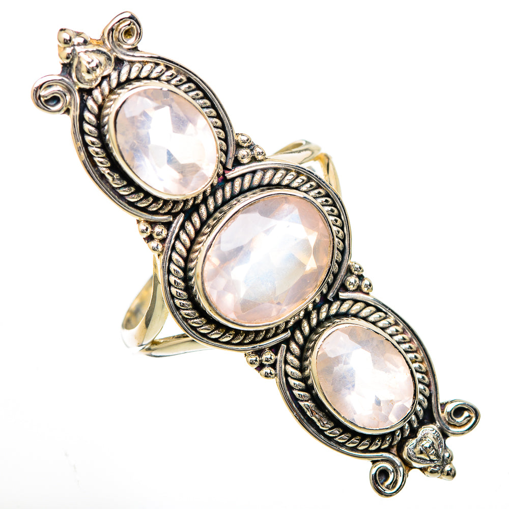 Rose Quartz Rings handcrafted by Ana Silver Co - RING102195 - Photo 2